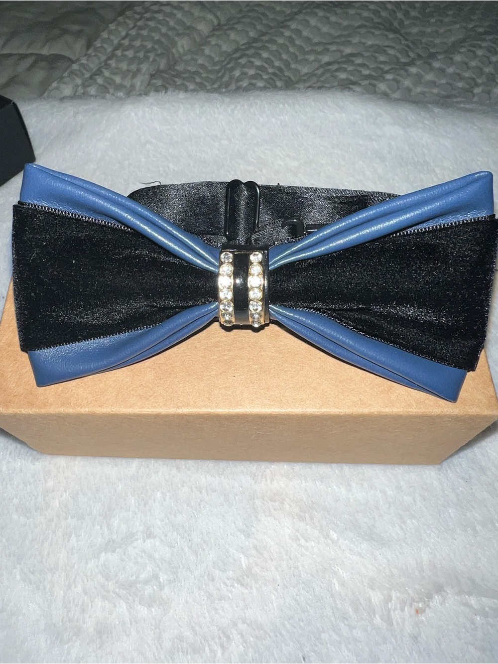 Black and Blue Bow Tie